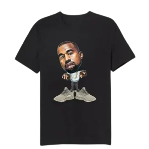 I Love Kanye West Printed Black Tee